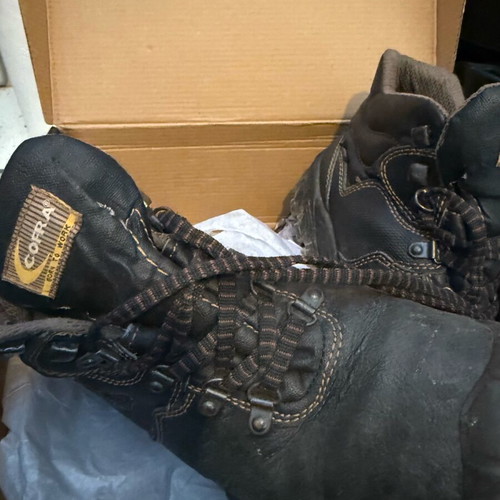 Cofra work boots used, with steel toe