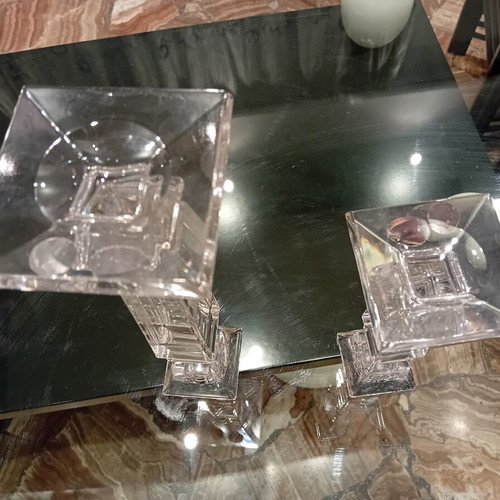 Bohemia Crystal decorative crystal candlesticks like new