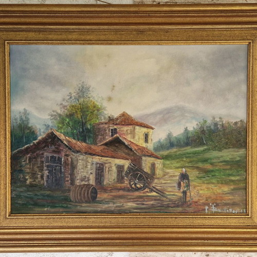 Signed Oil Paintings by Georgios Vasilopoulos Like New with Wooden Frames