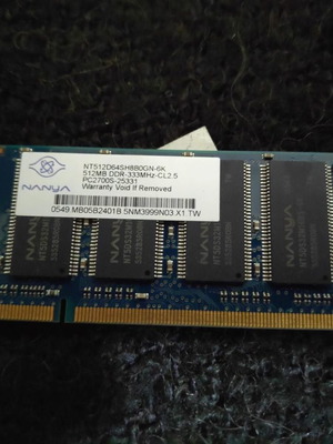 512MB - 333 MHZ - Ram DDR - So-dimm