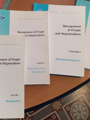 MBA-Management for People and Organisations 4 volumes used