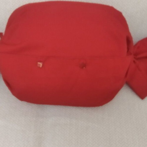 Decorative candy-shaped pillow with handmade doily new