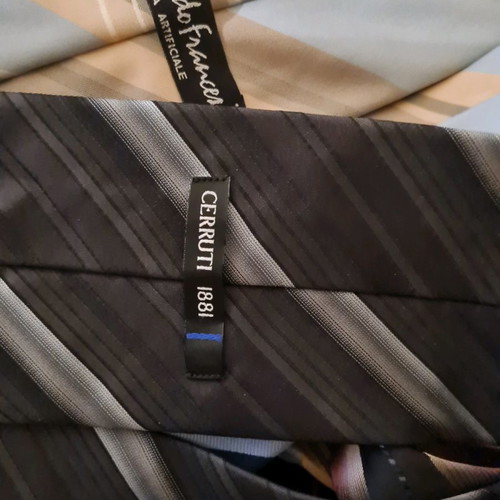 Striped ties used, pack of 12, including Cerruti and U. Balestra