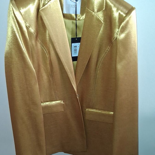 Guess jacket new, size small, gold satin fabric
