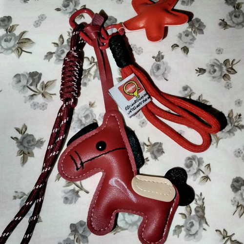 Keychain new, red and black