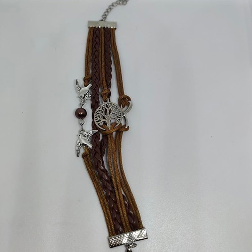 Bracelet with Tree of Life, Birds and Bead like new