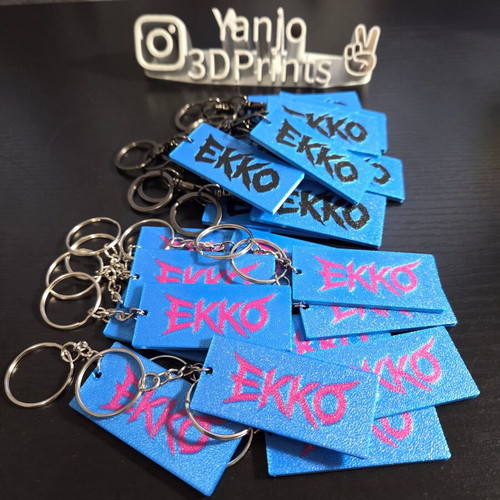 Ekko Arcane set of 4 keychains new, multicolor