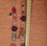 Handmade necklace used with beautiful colors, diameter 24cm
