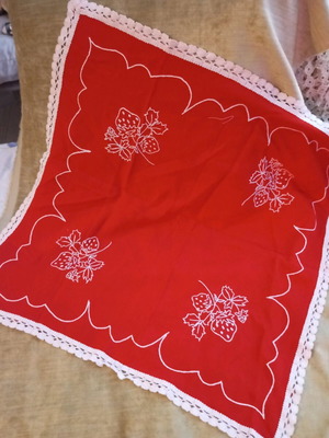 Tablecloth and napkin set hand embroidery like new