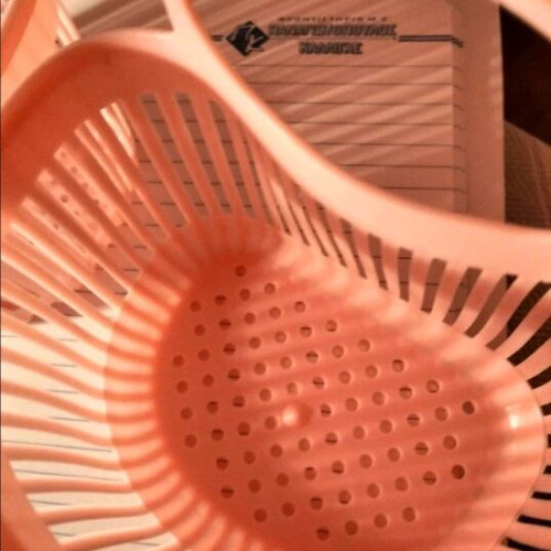 Plastic baskets 2 pieces pink rose new