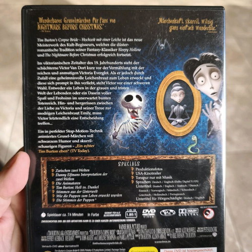 Corpse Bride DVD like new with German and English audio and subtitles