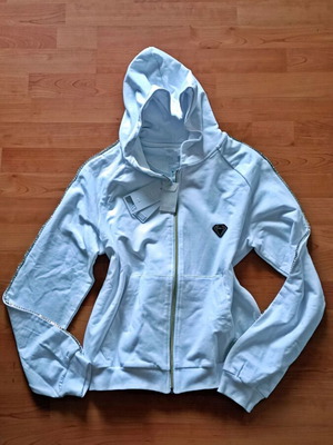 Met sweatshirt with stones new, white