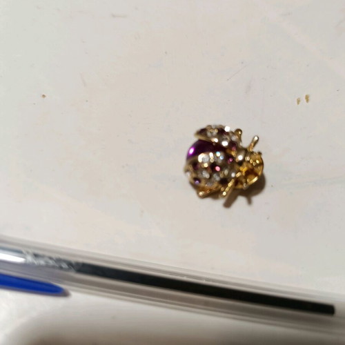 Pin new, metal with semi-precious stones