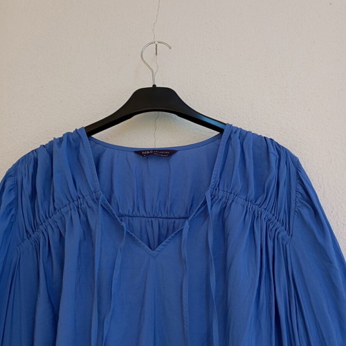 Ethnic style airy blouse in ancient Greek design, new, blue