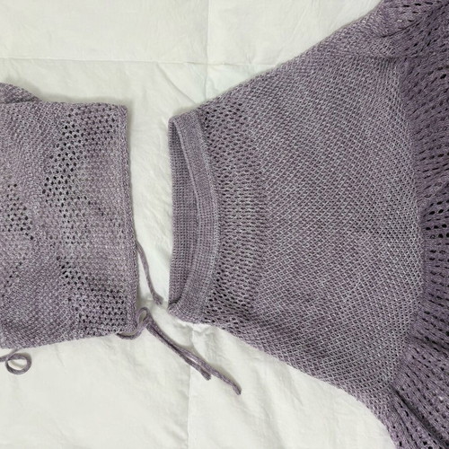 Shein purple knitted sea set with bikini top like new