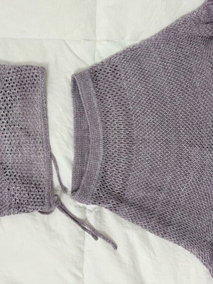 Shein purple knitted sea set with bikini top like new