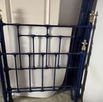 Iron bed painted blue, excellent quality