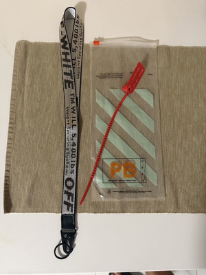 Off White λουράκι για κλειδιά καινούργιο, γκρι