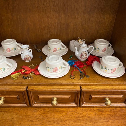 Greek coffee ceramic cups unused, set of 6