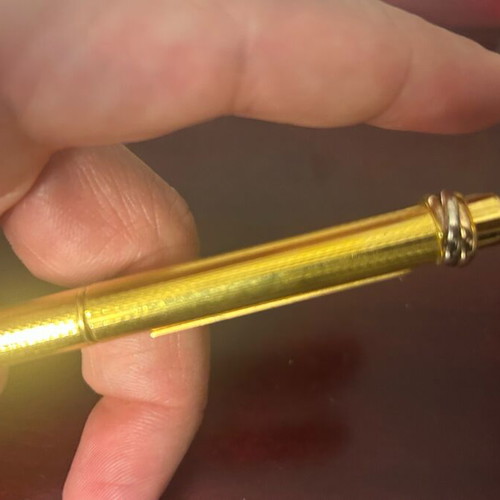 Les Must de Cartier Vendome Trinity Ballpoint Pen gold plated, like new