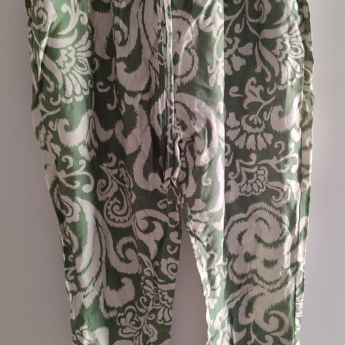 Women's Palazzo Pants new, sizes L and XL, white and green