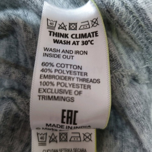 Marks & Spencer summer cotton top like new, grey, size 18