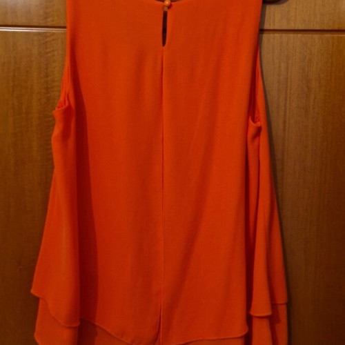 Women's orange airy blouse like new Greek made