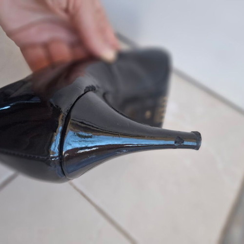 Elle Collection patent leather pumps used, black, size 41