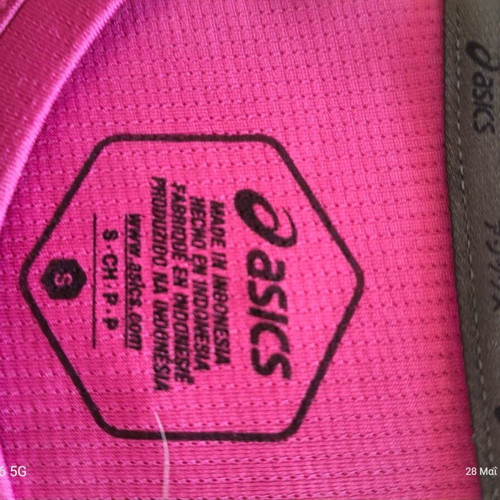 Asics running sports shirt like new, pink, size S