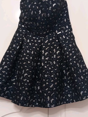 Φόρεμα Guess Los Angeles στράπλες μαύρο ασημί σαν καινούργιο