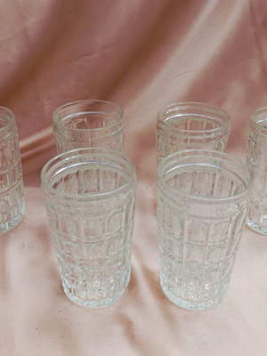 Vintage glass tumblers from the 70s, like new, set of 6