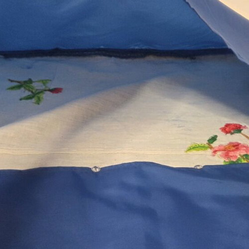 Two silk pillowcases like new, 1960s vintage