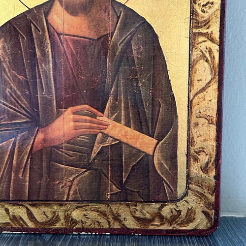 Handmade religious icon of Saint Iakovos, Byzantine style
