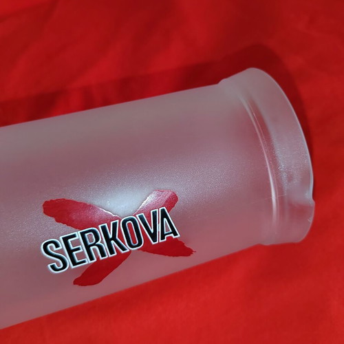 Serkova Vintage Collectible Pitcher 1990s Made in Italy Frosted Glass