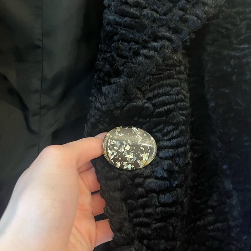 Faux Fur Cropped Jacket Day size L like new, black