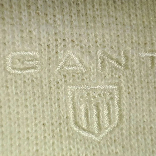 Gant Unisex Long-Sleeve Sweater with Zipper Medium Used, White