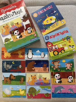 Children's educational puzzle and 2 interactive books like new