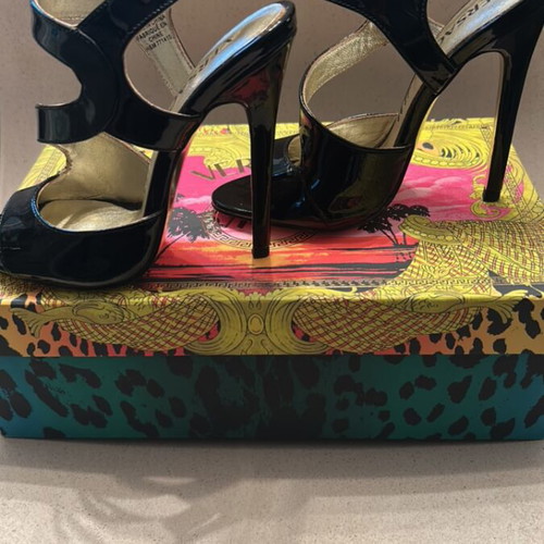Versace for H&M black sandals size 36 like new leather