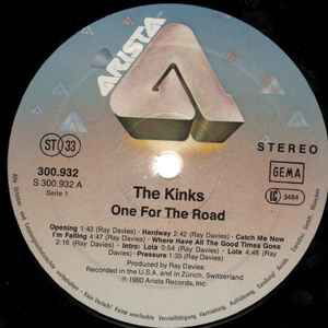 The Kinks One For The Road vinyl record used, rock
