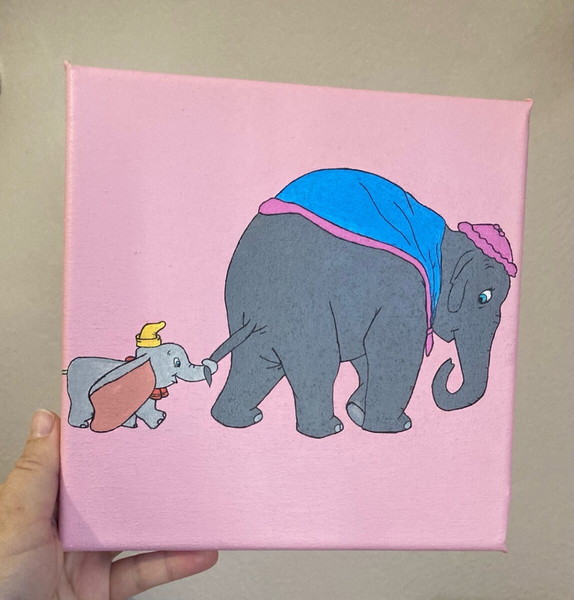 Handpainted canvas 20x20cm