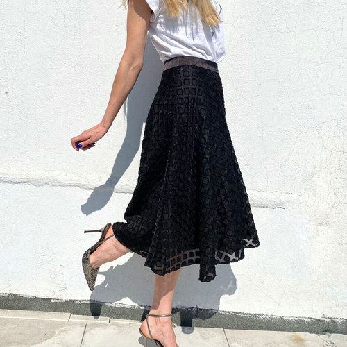 Inverso midi skirt like new, A-line, size M, black