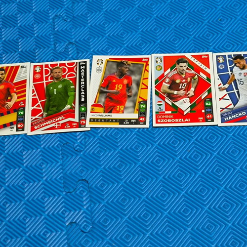 Match Attax card collection Nico Williams, Szoboszlai & Schmeichel like new