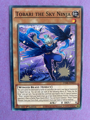 Tobari the Sky Ninja Yu-Gi-Oh Card like new
