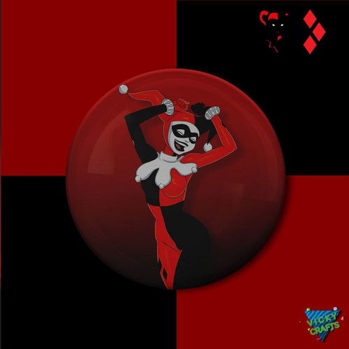 Harley Quinn pins set 6 pieces 2.5cm new