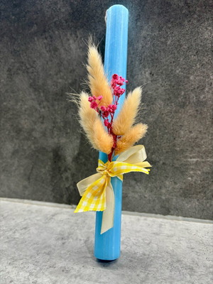 Candle with dried flowers new