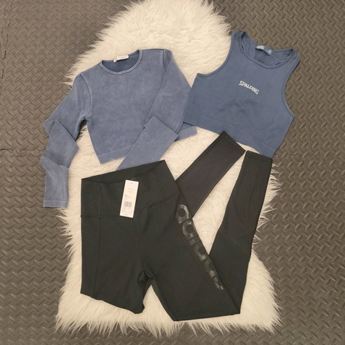 Women's Adidas Training Set 3 Pieces New, Black and Blue