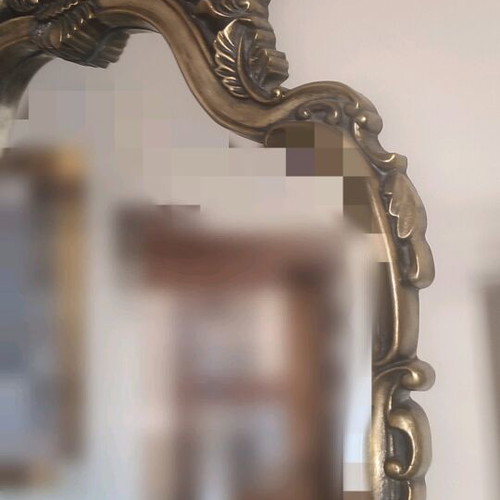 Wooden mirror with gold finish like new, 1.10x0.65