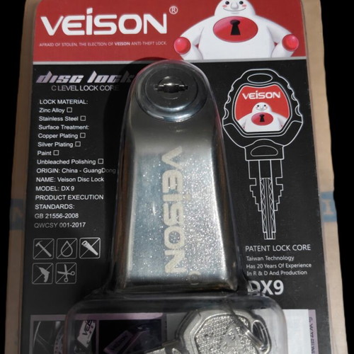 Moto disc lock heavy-duty 46mm new with 3 keys