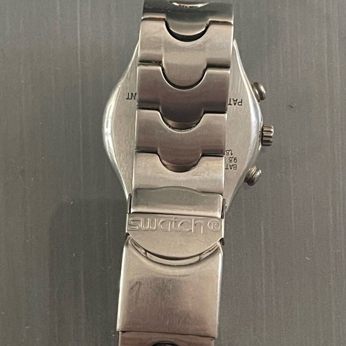 Swatch Irony Chrono men's silver watch like new vintage