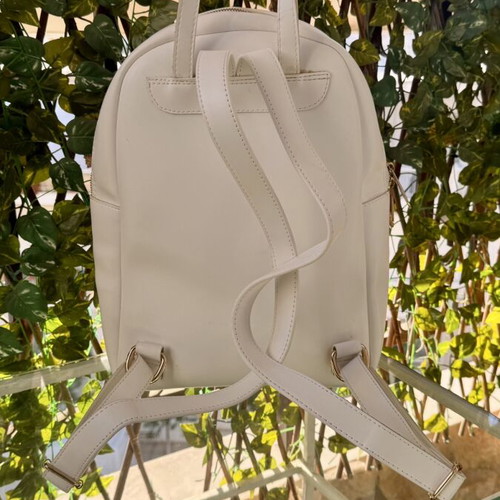 Bag to Bag women's backpack white with red and navy blue details